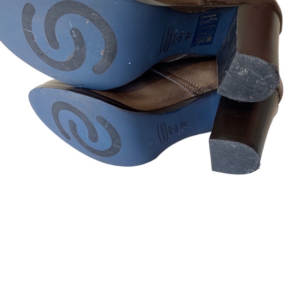 CORDANI ITALIAN LEATHER LACE-UP BROWN BOOTIES - Picture 12 of 15